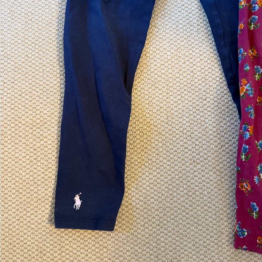 2 pair girls Ralph Lauren Print Leggings - Picture 4 of 6